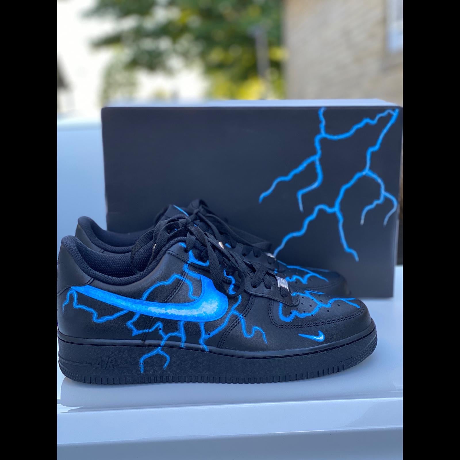 Nike, Shoes, Custom Black Air Force