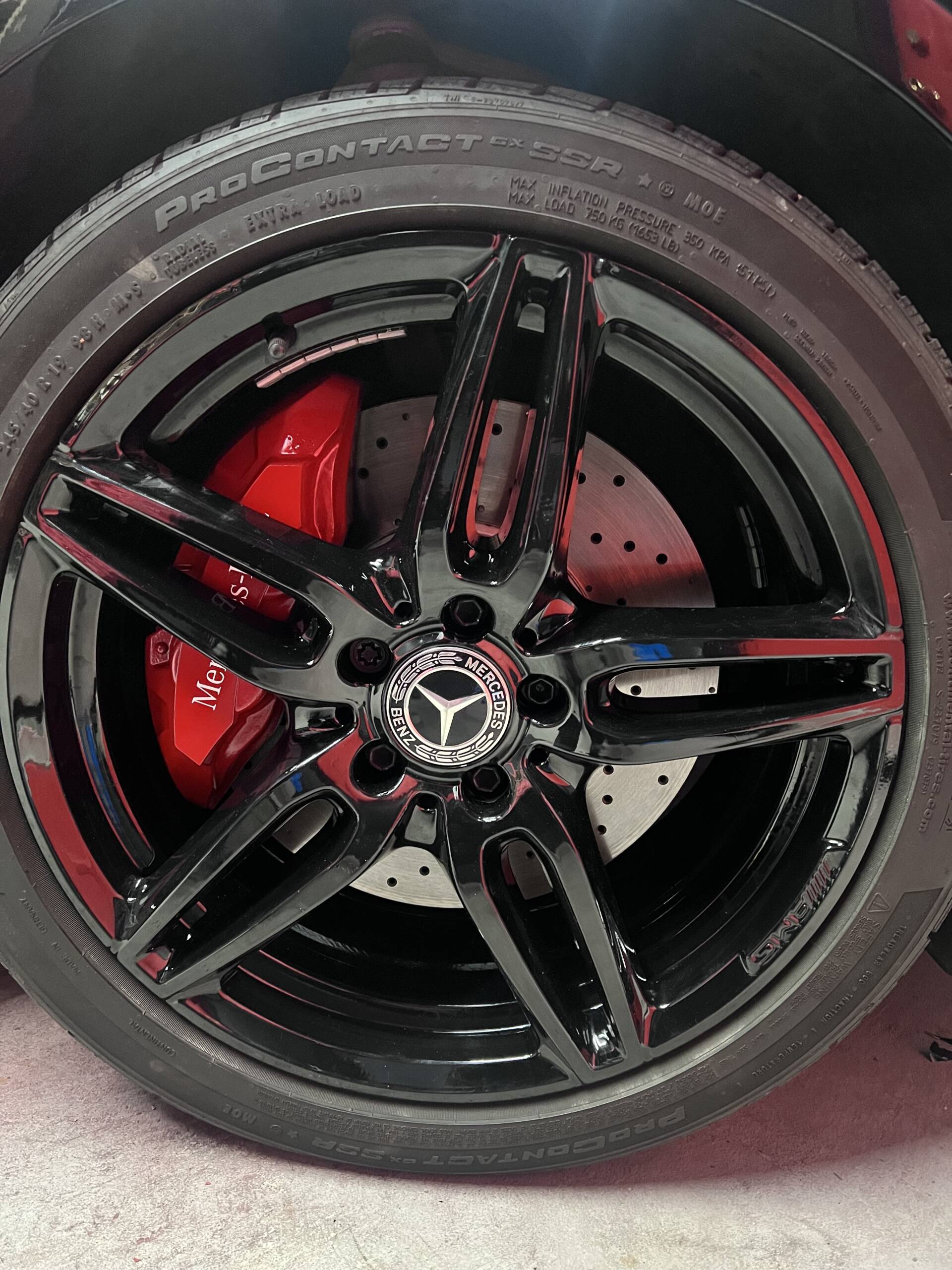 Powder coating on rims